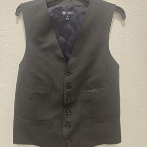 J.Crew Gray Button-Up Vest